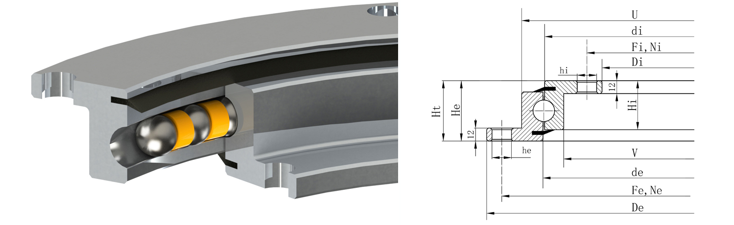 無齒法蘭轉盤軸承